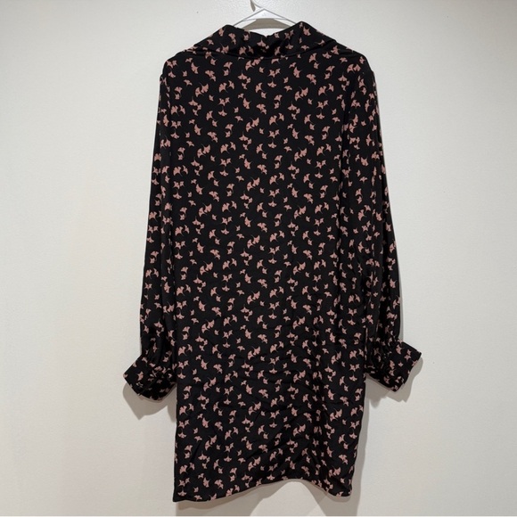 NWT Chloé Ginko Hommage Print Silk Mini‎ Dress Pearl Blush FR 40 US L Large Fall - Picture 7 of 14